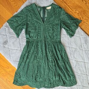 Altar'D State Green Floral Dress, Women's Medium, Great Condition